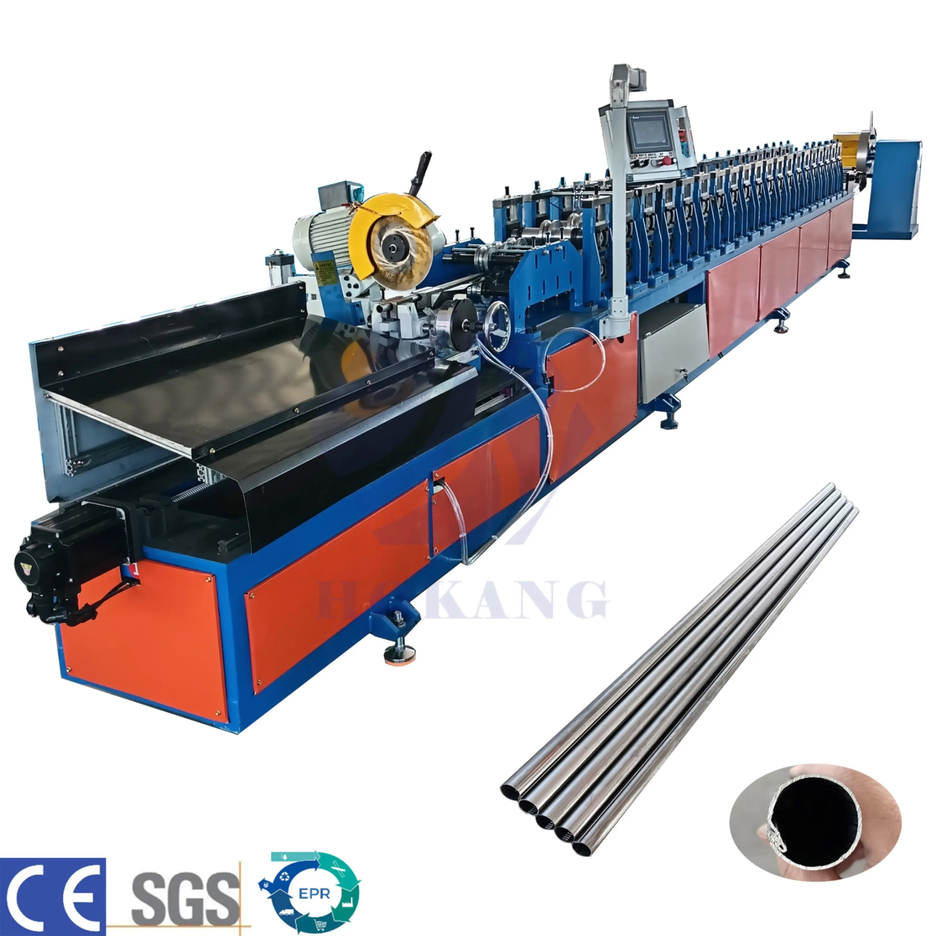 Pipa Ss baja tahan karat otomatis frekuensi tinggi mesin pembuat pipa baja logam mesin penggulung pembuatan pipa di Tiongkok