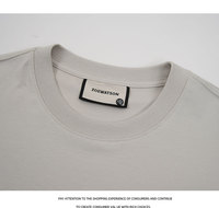 T-shirt décontracté pour homme en coton mercerisé 210g, sensation fraîche, coupe décontractée de luxe, broderie 3D brosse à dents, col rond, manches courtes
