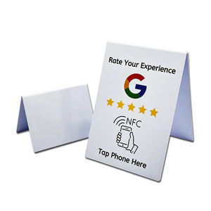 フランストップカード販売者タグNtag215アクセスコントロールInstagramディスプレイ追跡アクリルNFC Googleレビュープレートスタンド付きQRコード - Product Image 5