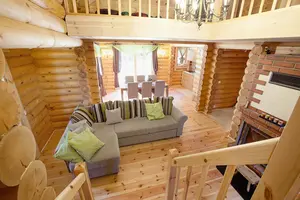 Campeggio semplice grande Villa rurale colorato legno CabinGarden moderna capanna di tronchi per il tempo libero casa in legno