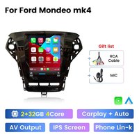 Autoradio Android 14 pour Ford Mondeo MK4 2011 - 2013, lecteur multimédia stéréo, navigation GPS, Wifi 5G, 9,7 pouces