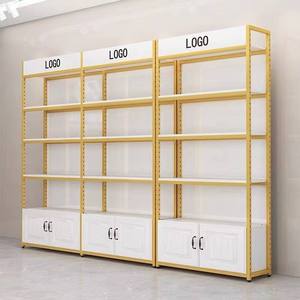 k Wholesale Gold & <b>White</b> Rectangular Multi-layer Beauty Salon Nail <b>Storage</b> Display Rack & Skincare Cosmetic <b>Cabinet</b> - Product Image 4