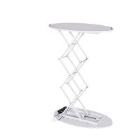 Comptoir pliable hydraulique avec éclairage LED, stand publicitaire mobile pour salon professionnel, table de promotion