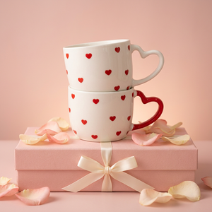 Classic Heart Porcelain Milk <b>Mug</b> New Design <b>Cute</b> Speckled Aesthetic Romantic Party Gift Cartoon Style Reusable Dishwasher - Product Image 3