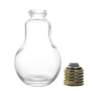 Tùy Chỉnh Rỗng 250Ml 16 Oz Rõ Ràng Đồ Uống Uống Ánh Sáng <span class=keywords><strong>Bulb</strong></span> Shape <span class=keywords><strong>Glass</strong></span> Juice Chai Với Vít Nắp - Product Image 2