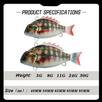 Leurre de pêche ALPHA Sinking Lipless Crankbait VIB, imprimé en 3D, vibrant, pour la pêche au bar, à la truite, en eau douce et en eau salée