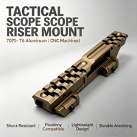 Riser Mount Taktis Instalasi Stabil Model Terbaru, Satu Bagian, Mesin CNC, Aksesoris Taktis