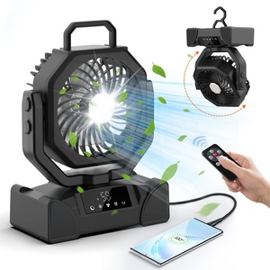 Ventilateur portable rechargeable par USB avec lumière LED, cinq vitesses de vent, pliable pour le <span class=keywords><strong>camping</strong></span> et l'utilisation en <span class=keywords><strong>camping</strong></span>-car - Product Image 1