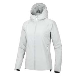 Combinaison de pluie solide en polyester léger de haute qualité, automne, fermeture éclair, coupe-vent, imperméable, veste tricotée pour la randonnée, hommes et femmes - Product Image 2