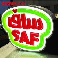 Boîte à lumière LED d'extérieur personnalisée avec logo et formage sous vide en acrylique Boîte à lumière publicitaire