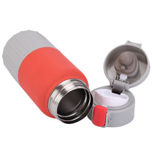 ขวดน้ำเด็กสำหรับเด็กไปโรงเรียน ป้องกันการรั่วซึม ปลอดสาร BPA เป็นมิตรกับสิ่งแวดล้อม ทำจากสแตนเลส พร้อมโลโก้ กระติกน้ำร้อนพร้อมปลอกซิลิโคน - Product Image 3