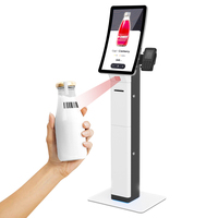 Kiosque tactile incurvé élégant de 23,6 pouces avec SDK pour OS Android/Linux/Windows, reconnaissance faciale - sur pied pour la vente au détail et les restaurants
