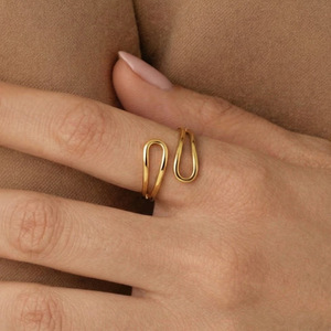 Wholesale Price Fashionable Stainless Steel Jewelry Custom Simple <strong>Ladies</strong> <strong>Gold</strong> Plated <strong>Ring</strong> Crystal Diamond Steel <strong>Gold</strong> <strong>Rings</strong> Women - Product Image 1