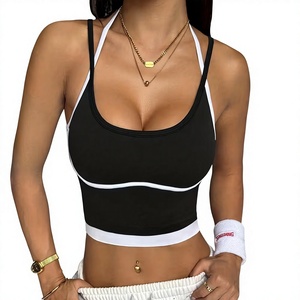 Soutien-gorge de sport à compression et maintien élevé pour femmes |   Haut de sport à bretelles croisées |   Service OEM de course à pied élastique et résistant pour la performance - Product Image 1