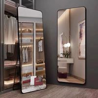 Bon prix miroir sur pied avec cadre en aluminium 150- 180cm miroir de maquillage moderne pleine longueur pour la maison