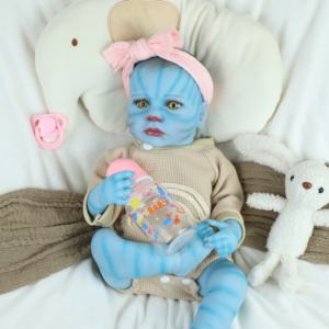 Lifereborn 18 pulgadas 46cm <span class=keywords><strong>Avatar</strong></span>'s Painting Vinyl <span class=keywords><strong>Reborn</strong></span> Dolls Blue Skin Soft Toy <span class=keywords><strong>Bebe</strong></span> Baby <span class=keywords><strong>Reborn</strong></span> Dolls para niños jugando - Product Image 5