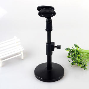 Soporte de Micrófono de Escritorio de Metal Resistente con Altura Ajustable, <span class=keywords><strong>Base</strong></span> Redonda con Peso, Universal para <span class=keywords><strong>Podcast</strong></span>, Transmisión y Grabación - Product Image 1