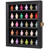 Vitrine murale verrouillable pour figurines miniatures, porte anti-poussière, boîte de présentation pour figurines de collection