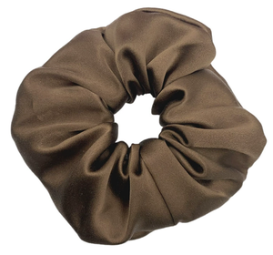 Chouchous en tissu de soie, élastiques à <span class=keywords><strong>cheveux</strong></span> super grands pour femmes, couleur unie, porte-queue de cheval, mode coréenne douce, faits à la main sur mesure - Product Image 2