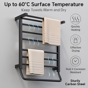 <span class=keywords><strong>Radiateur</strong></span> chauffe-serviettes mural électrique <span class=keywords><strong>haut</strong></span> <span class=keywords><strong>de</strong></span> <span class=keywords><strong>gamme</strong></span> moderne en acier inoxydable finition chromée pour usage hôtelier - Product Image 2