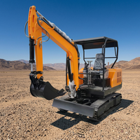 Excavator Mini Crawler 3 Ton Diesel Hidrolik untuk Pertanian, Mesin ISO CE dan Euro 5 EPA dengan Bucket, Auger, dan Breaker