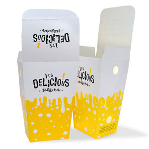 Custom Logo Takeout Food Grade French Fries Chip <b>Paper</b> Box Oil-Proof Disposable <b>Biodegradable</b> Heavy-Duty Recyclable Custom Size - Product Image 2