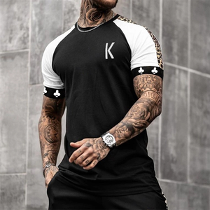 เสื้อยืดสำหรับผู้ชายเสื้อยืดพิมพ์ลายมงกุฎ <span class=keywords><strong>K</strong></span> พิมพ์ลายออกแบบได้เอง - Product Image 5