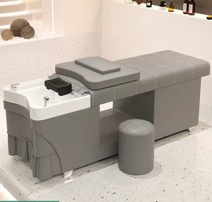 Sillón de Peluquería con Lavabo de Cerámica y Cama de Masaje para Lavado de Cabello - Product Image 3