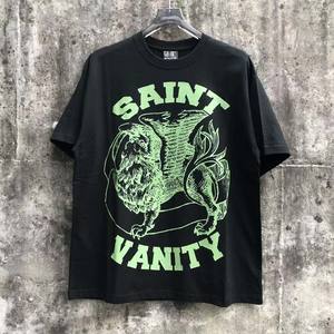 T-Shirt da Uomo Oversize in <span class=keywords><strong>Cotone</strong></span> 100% di Alta Qualità con Stampa Fiamme, Abbigliamento Streetwear Saints Vanity - Product Image 4