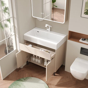 Floor-standing bathroom cabinet ceramic integrated basin combination bathroom with drawer deepened hand wash basin - Product Image 2