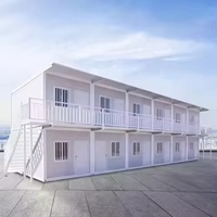 Installation sur site de maisons préfabriquées démontables en conteneurs, maisons modulaires préfabriquées, dortoirs temporaires pour camps