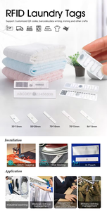 Настраиваемый текстильный чип UHF для больниц и отелей, оптовая продажа, <span class=keywords><strong>RFID</strong></span> бирка для одежды, моющаяся для системы стирки, частота 860-960 МГц - Product Image 3