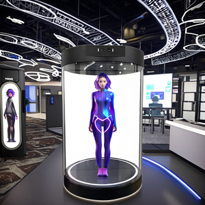 Con người có kích thước <span class=keywords><strong>3D</strong></span> Holographic xi lanh hiển thị trường hợp với ai tương tác HOLO Ống quảng cáo Showcase Dye thăng hoa in ấn - Product Image 5