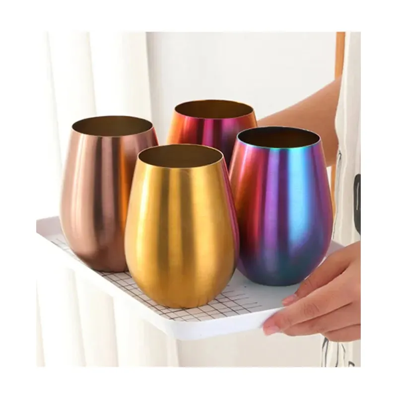 500ml Stainless Steel Beer Cup Wine Tumbler Portable Outdoor Travel Coffee Cocktail Drinking Mugs Metal Cup