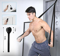 NQ SPORTS 4 Juegos de Bandas de Resistencia de Látex Totalmente Negras, Bandas Elásticas de Fitness, Bandas de Goma Largas y Anchas para Ejercicios en Casa