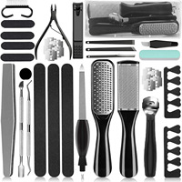 En stock : Kit de pédicure avec lime à ongles et ponceuse pour éliminer les peaux mortes et les callosités