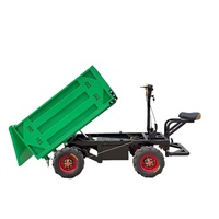 Super Vente Camion Benne Plat à Ciment à Quatre Roues Gris avec Trémie Chariot Électrique Moteur Cuivre Pur Engin de Construction Hydraulique