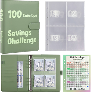 100 phong bì sổ tiết kiệm tiền, sổ tay khổ A5 A6, sổ ghi chép ngân sách, sổ chống thấm, ví đựng tiền, dụng cụ quản lý tiền bạc - Product Image 2