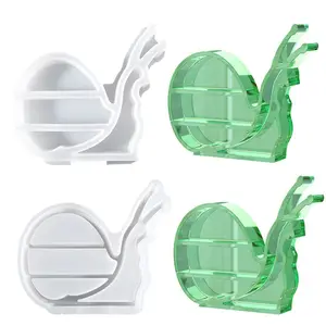 DIY Snails Box Resin Mold Silicone Jewelry Storage Shelf Organizer Rack Trinket Holder Display Stand Casting Mould Making Tools