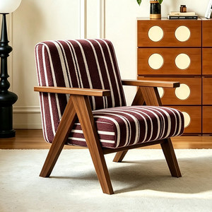 Poltrone Relax in Tessuto e Legno Dorato, Set di <span class=keywords><strong>Sedie</strong></span> di Lusso in Stile Nordico Moderno per Sala d'Attesa, Salotto e <span class=keywords><strong>Soggiorno</strong></span> - Product Image 1