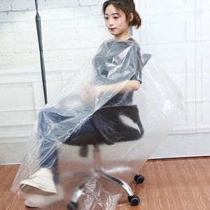 Capa desechable para teñir el cabello, hecha a medida, 90x130cm, 100 piezas/paquete, capa de plástico impermeable y gruesa para peluquería. - Product Image 2