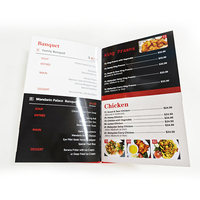 Expédition rapide, logo personnalisé, couverture de menu de restaurant en cuir et carton A5/A4 avec reliure à vis, porte-brochures