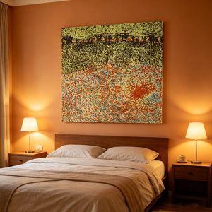 Tableau d'art mural décoratif neutre et doux, impression champêtre de fleurs sauvages, peinture à l'huile, pour la décoration intérieure de la maison et des hôtels - Product Image 2