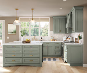 Vermont Personnalisable Style Moderne Maison Meubles Modulaires en Bois Morandi vert Shaker Armoire de Cuisine <span class=keywords><strong>Menuiserie</strong></span> - Product Image 6