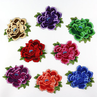 Patch brodé de fleurs personnalisé en usine, patch laser pour vêtements, applique