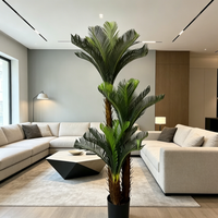 Palmier Sago Artificiel de 150 cm le Plus Vendu pour Cérémonies de Remise de Diplôme et Mariages, Plante en Pot en Plastique Écologique pour la Décoration Intérieure du Salon
