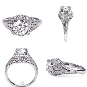 Tianyu đá quý S925 với Rhodium mạ 8.0mm 2ct Vòng oec cắt moissanite kim cương D VVS1 Nhẫn cổ điển - Product Image 2