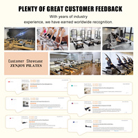 ZENJOY Equipo de Pilates al por Mayor, Reformer Core Align con Doble Riel y Escalera de Madera Deslizante Bidireccional para Estudio de Pilates en Casa