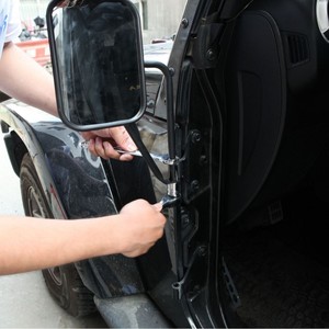 Espejo Retrovisor Cuadrado Negro para Jeep Wrangler, Espejo Lateral Plano para Pilar A, Mejora para Todoterreno - Product Image 4