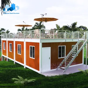 2 3 story prefabricated flat pack container house multi family duplex prefab home for south africa